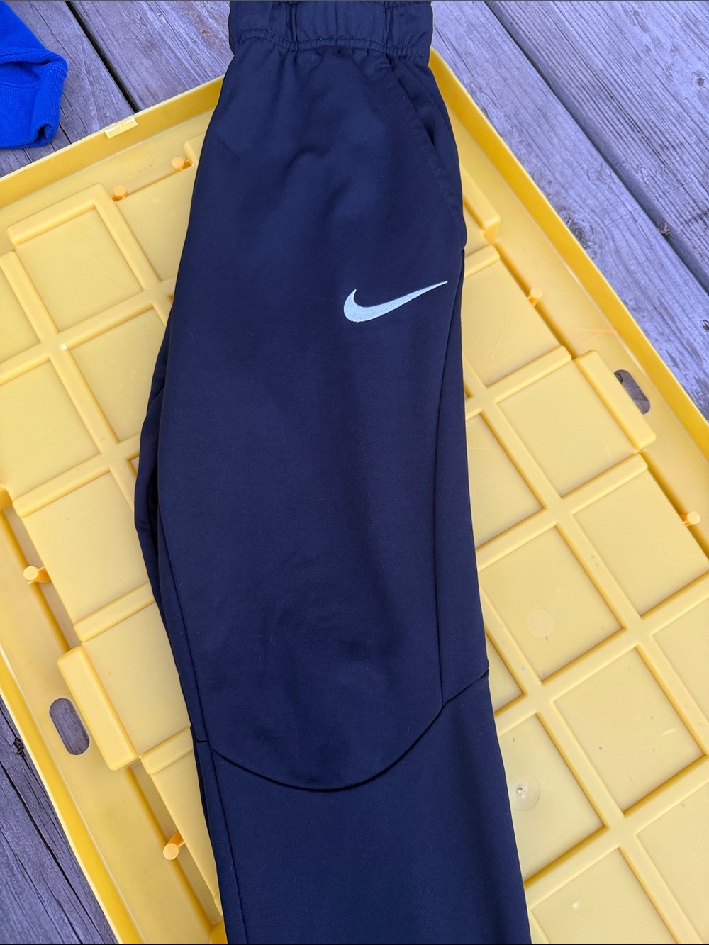 Nike Youth Black Sweatpants with White Swoosh